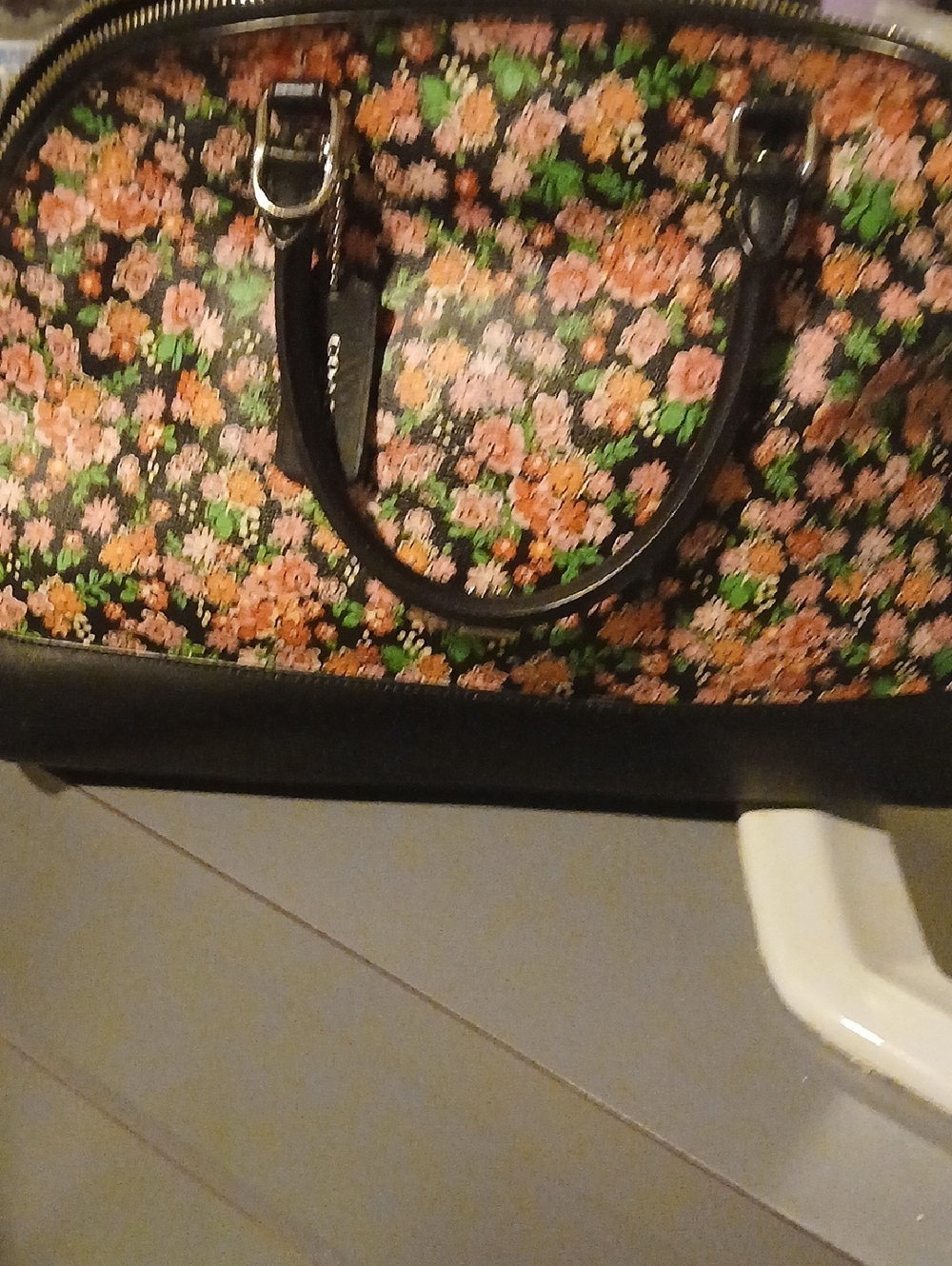 COACH Sierra Posey Cluster Floral Coated Canvas Satchel Bag